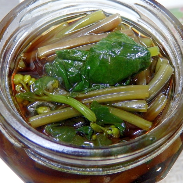 葉ワサビのピリ辛醤油漬け 葉ワサビ下ごしらえ レシピ 作り方 By 夏はぜ 楽天レシピ 葉ワサビのピリ辛醤油漬け 葉ワサビ下ごしらえ レシピ 作り方 By 夏はぜ 楽天レシピ