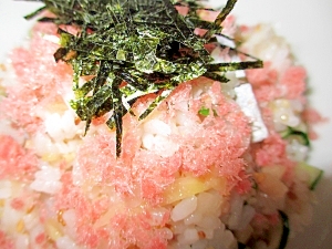 しめ鯖と甘酢レンコンの混ぜ寿司