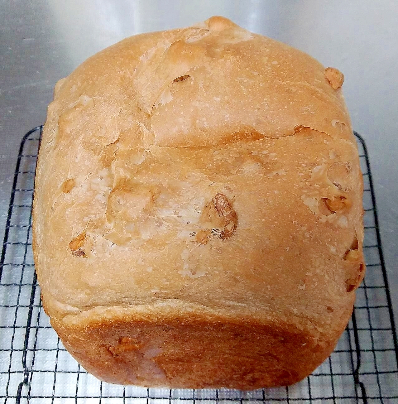 HBで作る、ハチミツ入りココアくるみ食パン