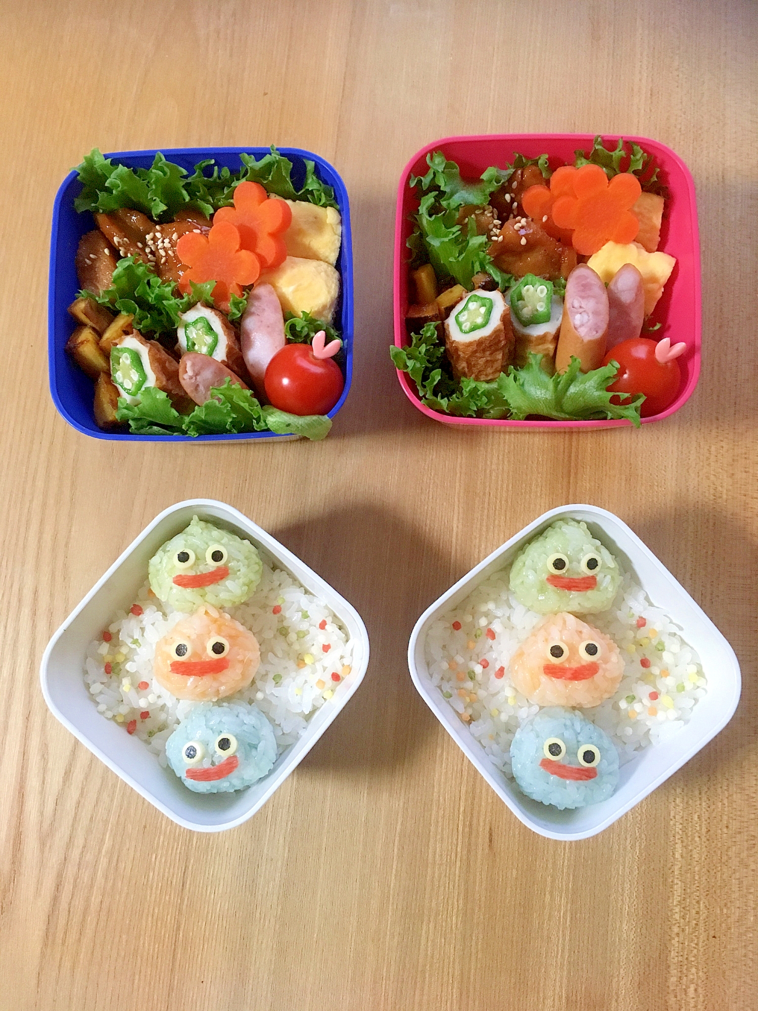 簡単キャラ弁 スライムタワーのお弁当 レシピ 作り方 By Cherry05 楽天レシピ