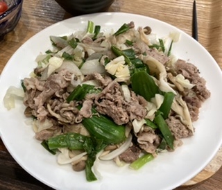 まいたけの豚肉炒め