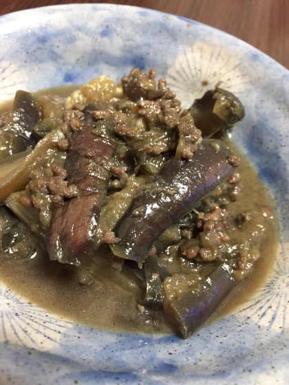 茄子と挽肉の炒め煮