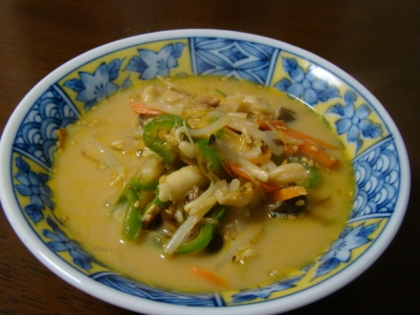 ラーメンスープで作る　とんこつ味噌スープ