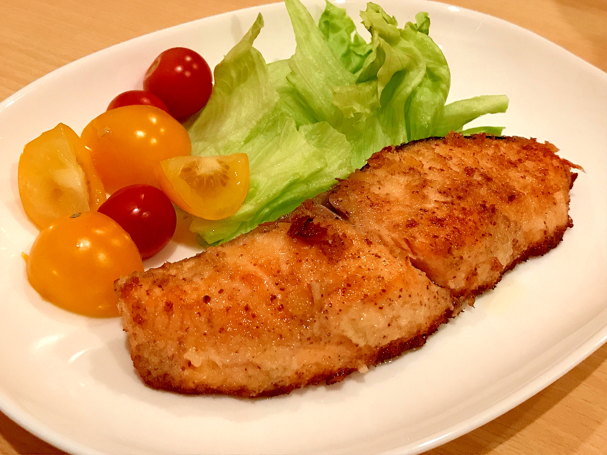 サーモンのマスタードパン粉焼き レシピ 作り方 By お0り0べ 楽天レシピ