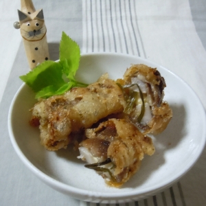 蓮根の天ぷら～豚肉で巻いてボリュームあっぷ～