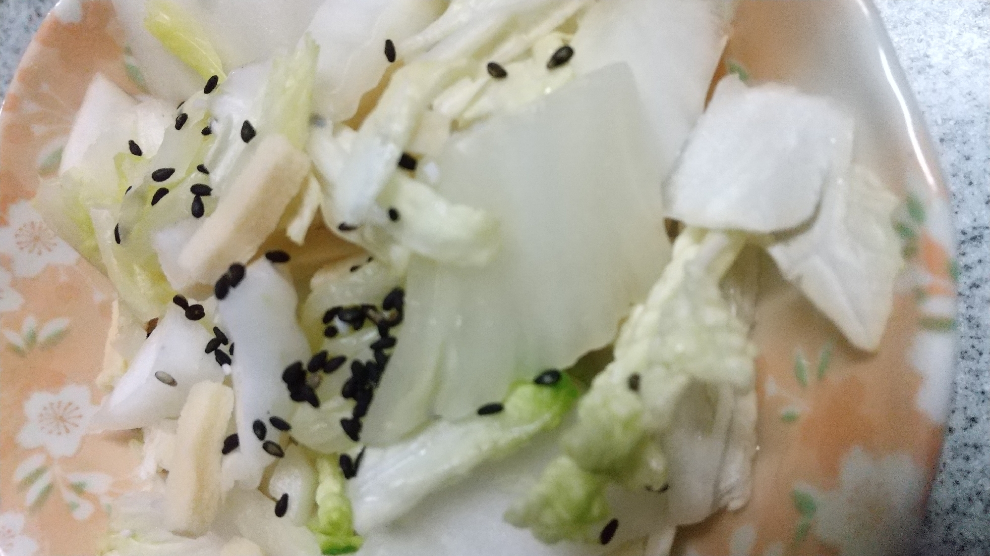 白菜と高野豆腐の和え物