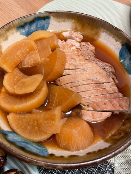 豚肉と大根の焼豚風