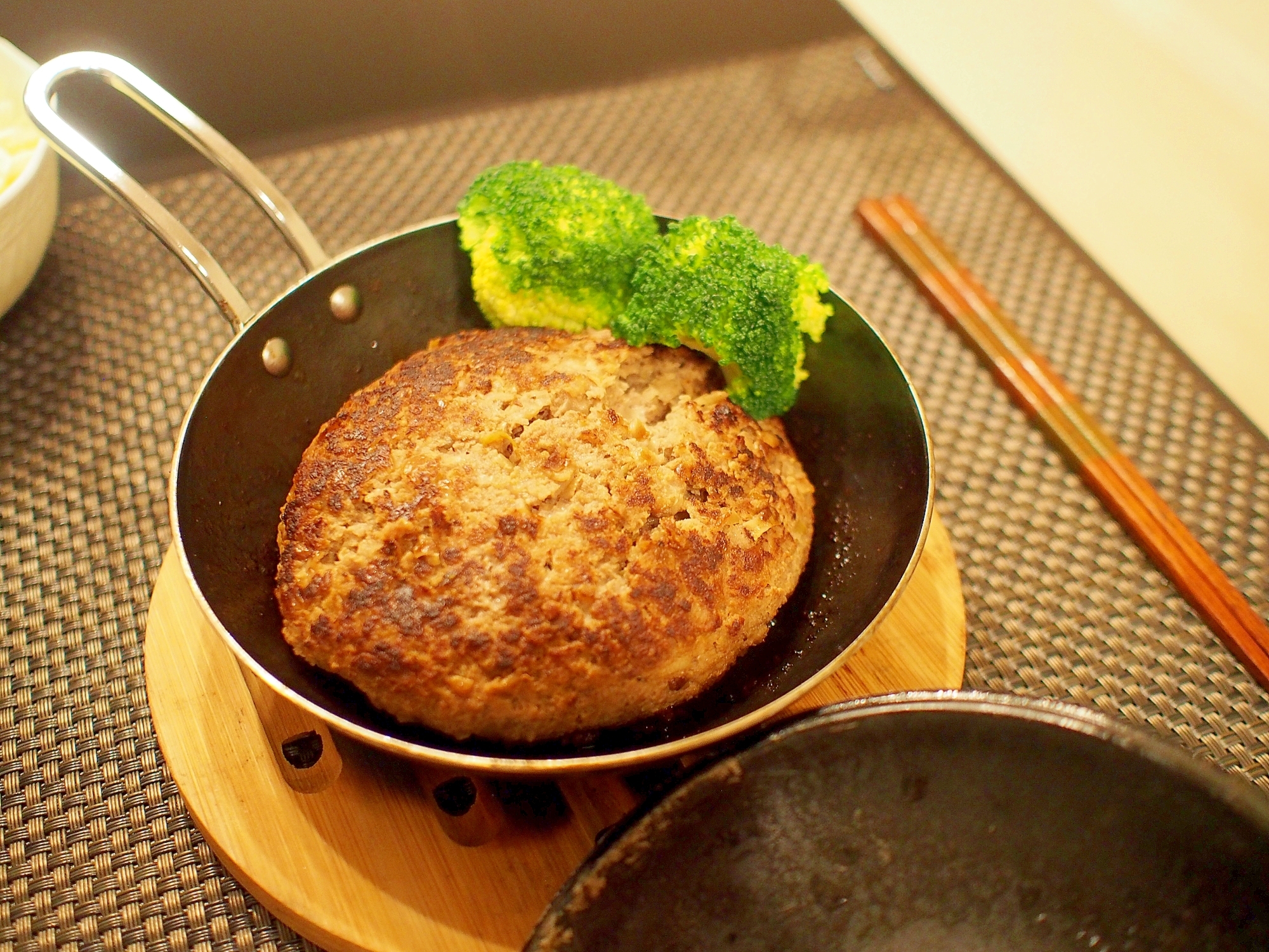 ●●●ちびパンで作るちび じゃないハンバーグ●●●