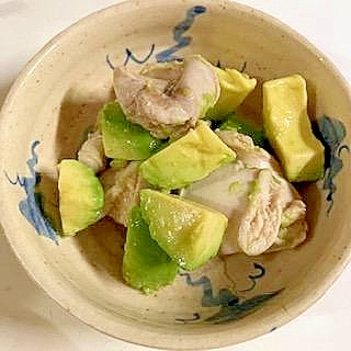 鮭白子とアボカドのポン酢和え