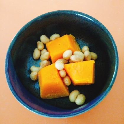 大豆とかぼちゃの煮物