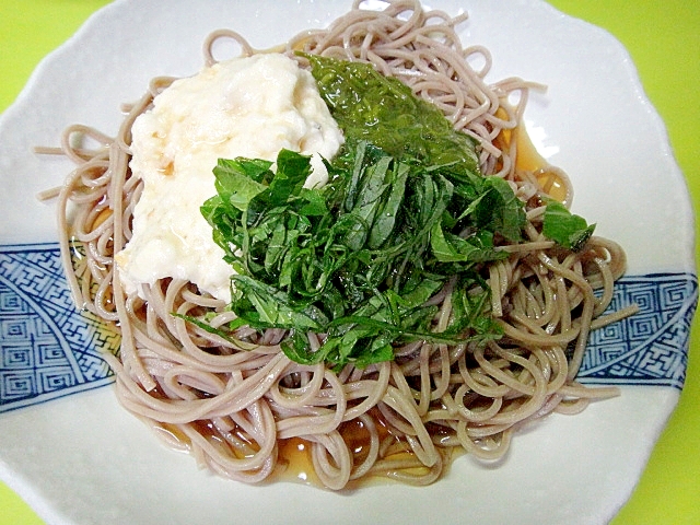 大葉とめかぶのとろろ蕎麦