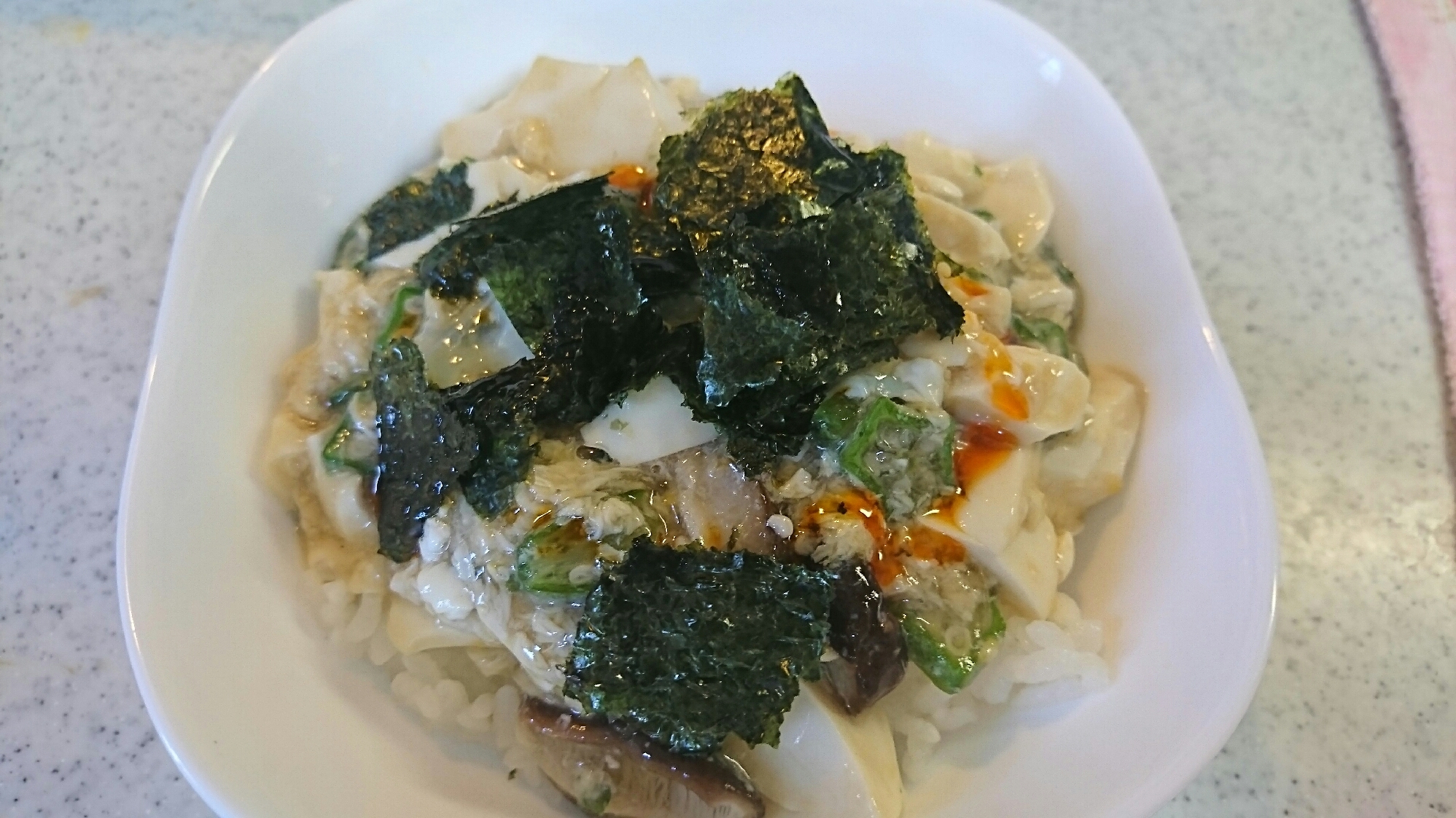 豆腐と椎茸のとろとろ丼