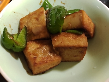【焼き肉のタレで♪】厚揚げ豆腐&ピーマン炒め☆