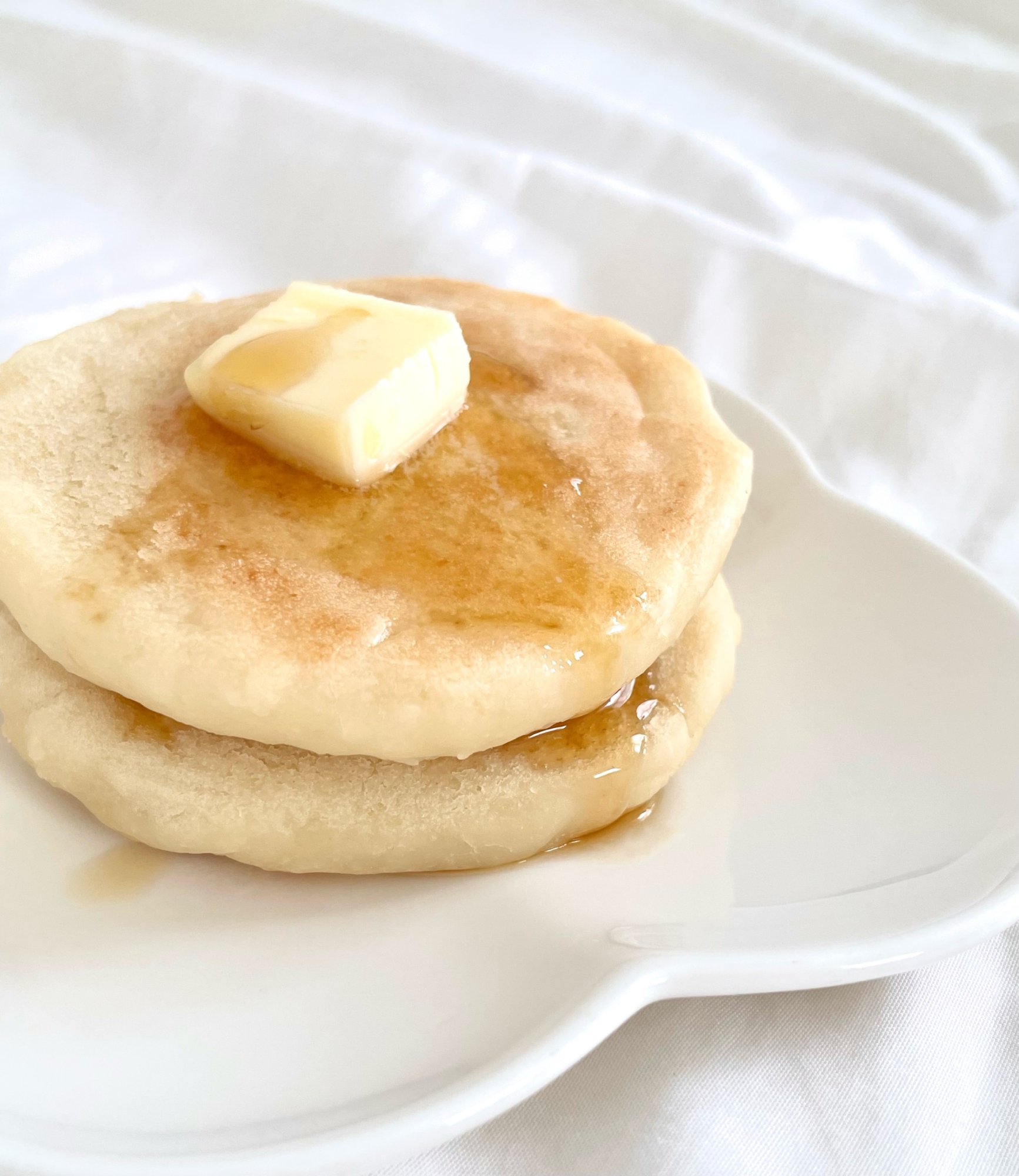 簡単おいしい！豆腐と米粉のフワもち米粉パンケーキ♡