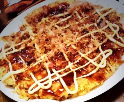 一人昼ごはん！　　「キムチーズお好み焼き」　　♪♪