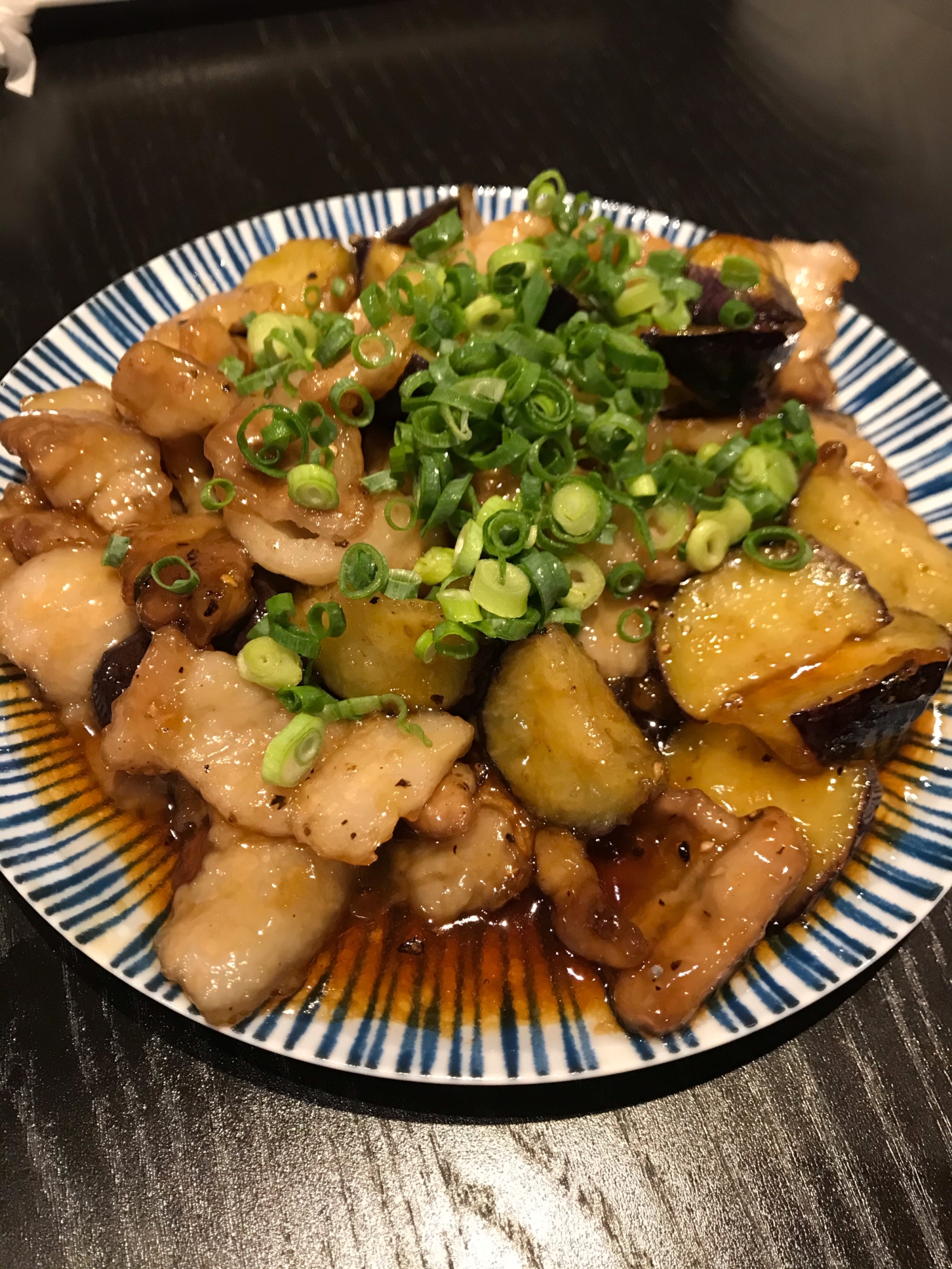 中華レシピ！豚肉と茄子の黒酢炒め