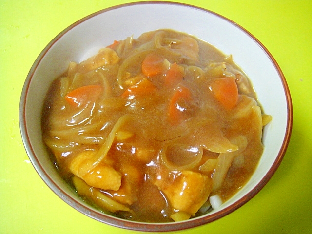 鶏皮カレーうどん