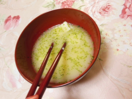 あおさと油揚げのお味噌汁