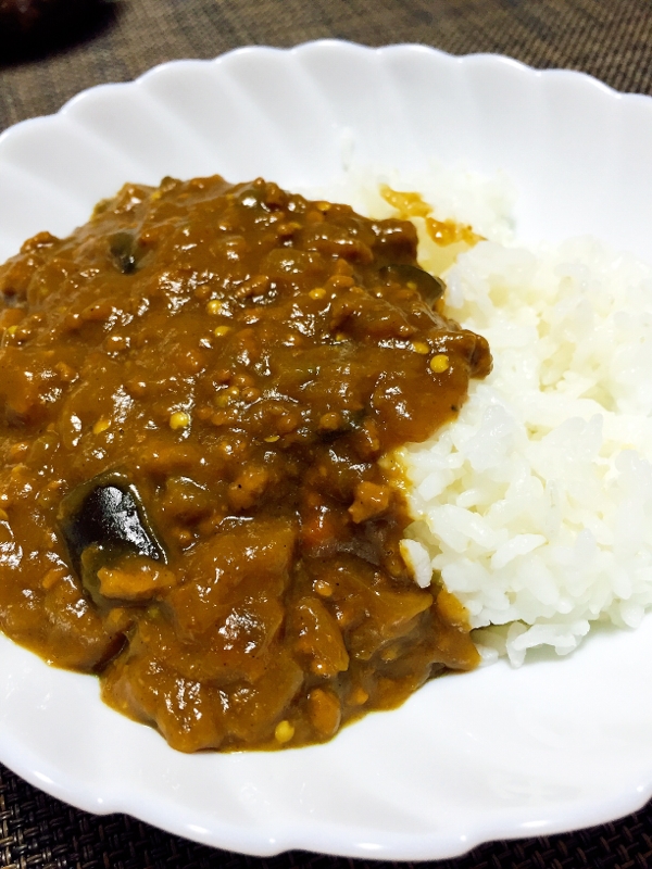 ナスとひき肉カレー