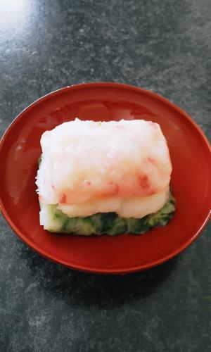 菱餅風マッシュポテト(離乳食7ヶ月)