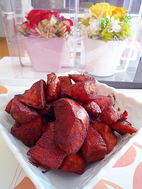 さつま芋と鶏肉の甘辛煮♪