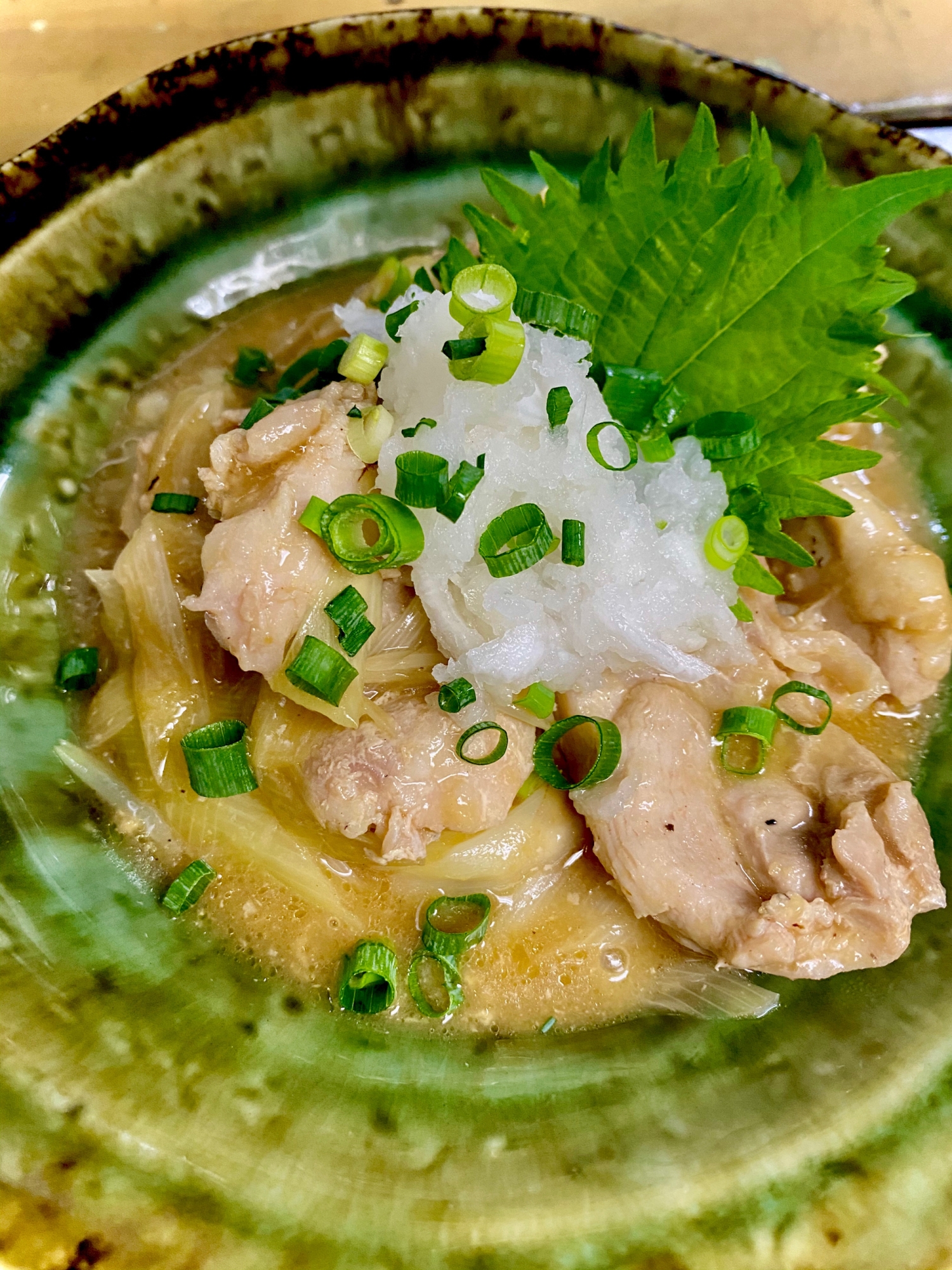 鶏もも肉のおろしそポン酢煮