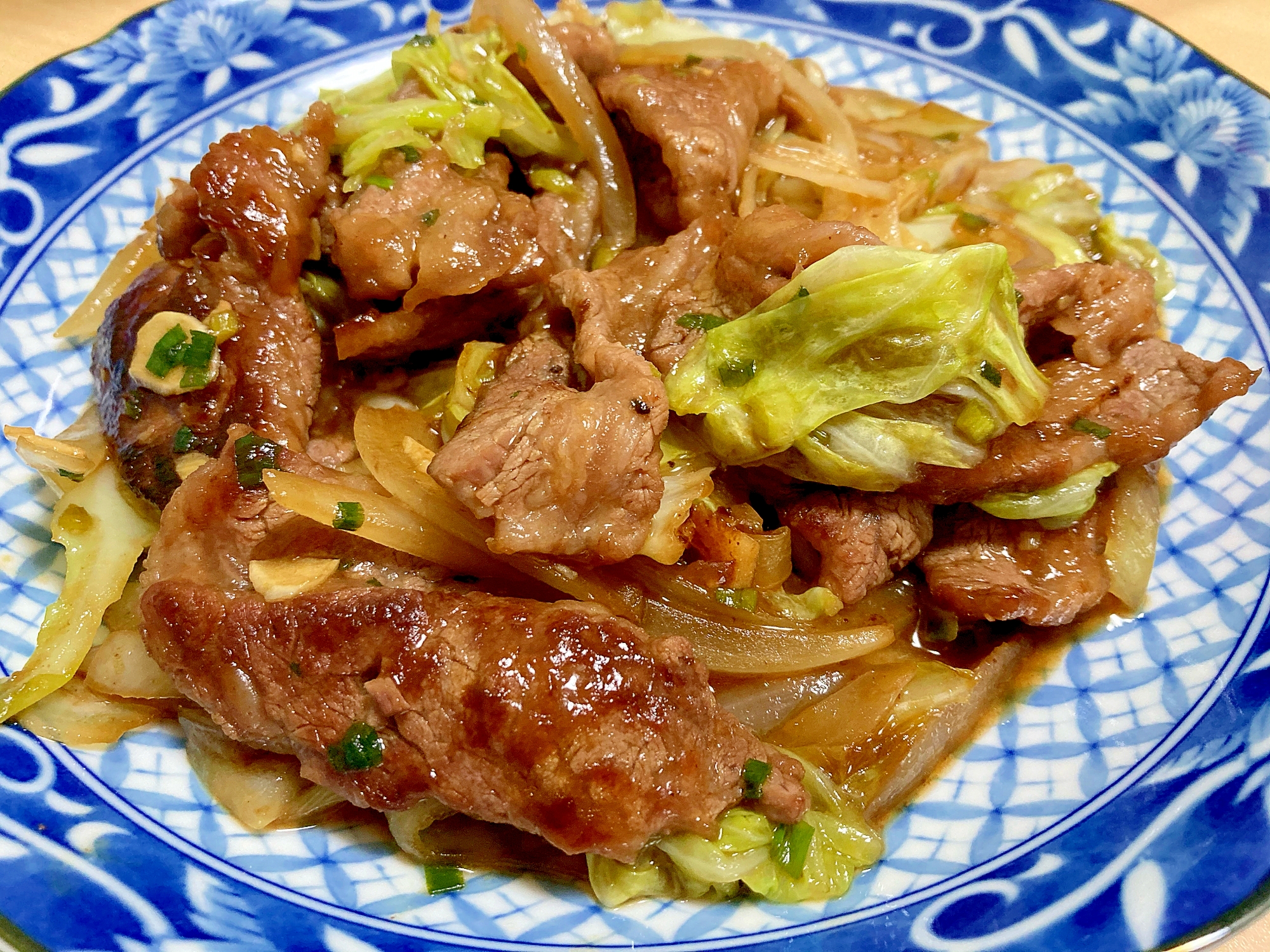 香味だれの焼肉野菜炒め