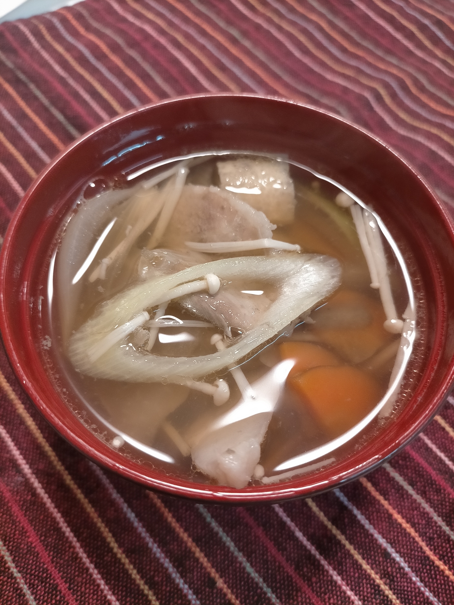 麺つゆ豚汁