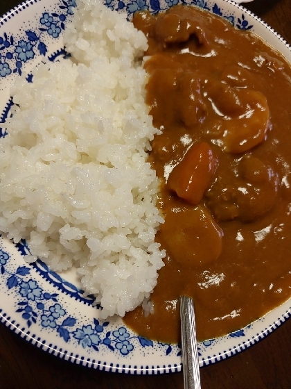 節約！ベーコンカレーライス