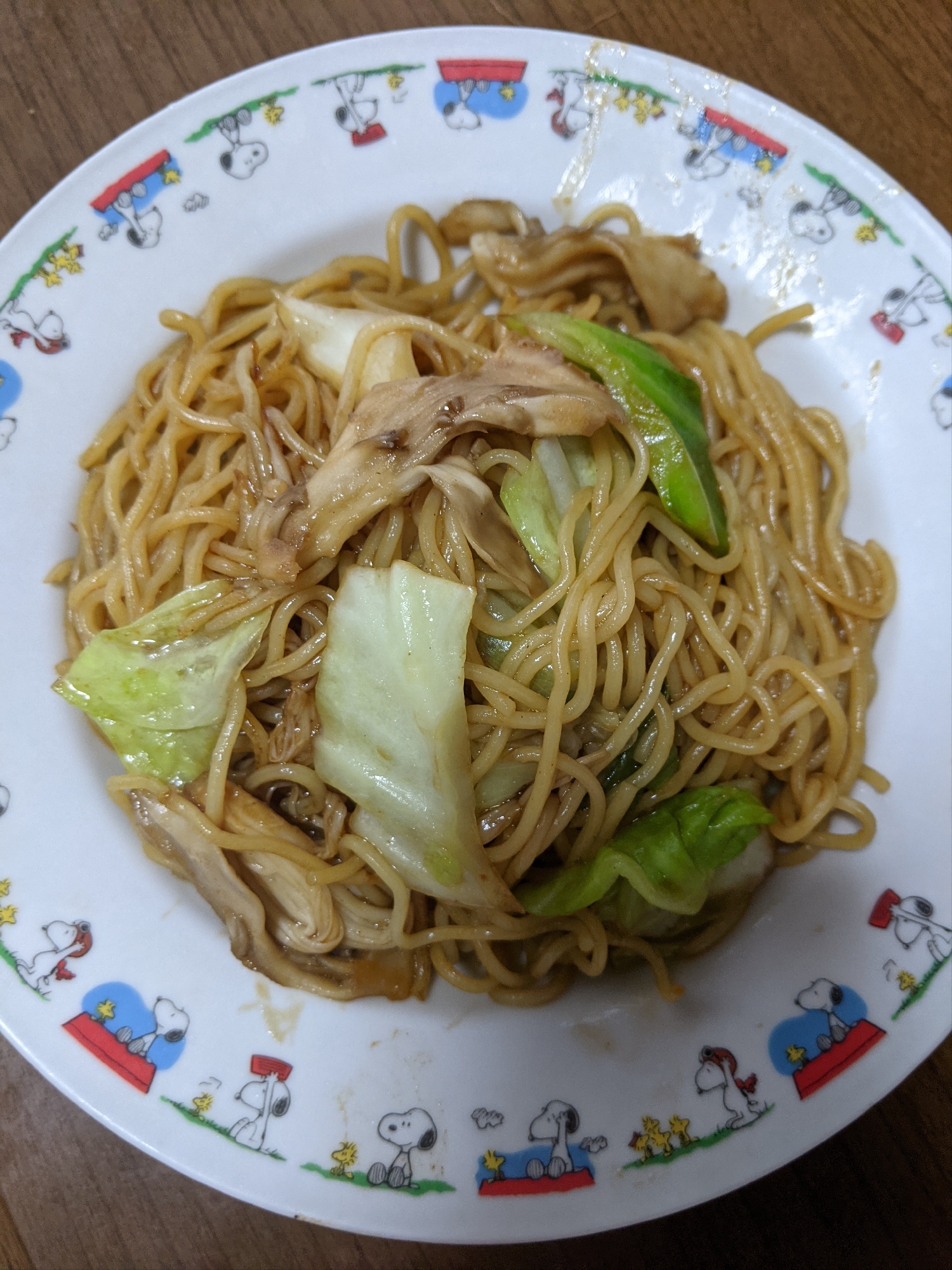 キャベツとまいたけの焼きそば
