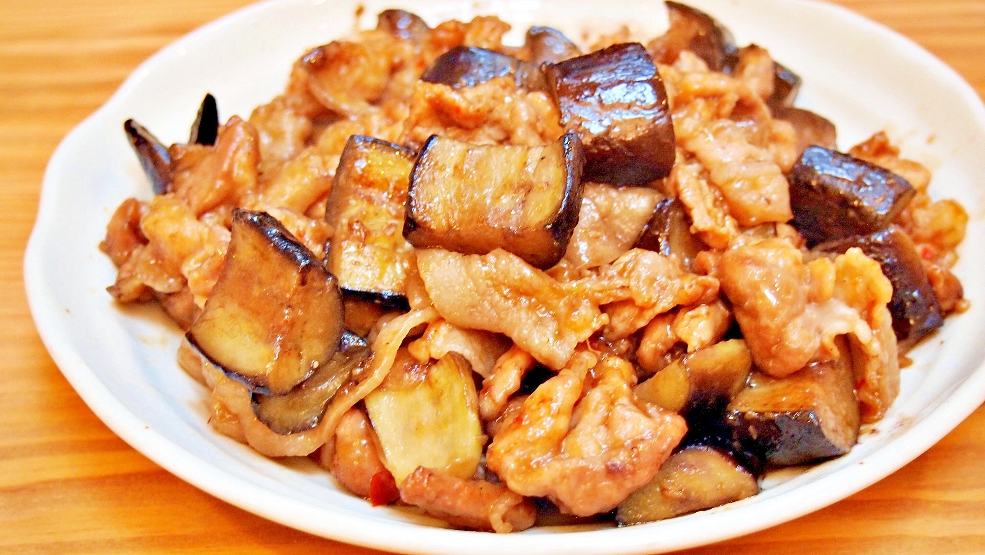 コメ泥棒!ナスと豚肉のピリ辛コク炒め