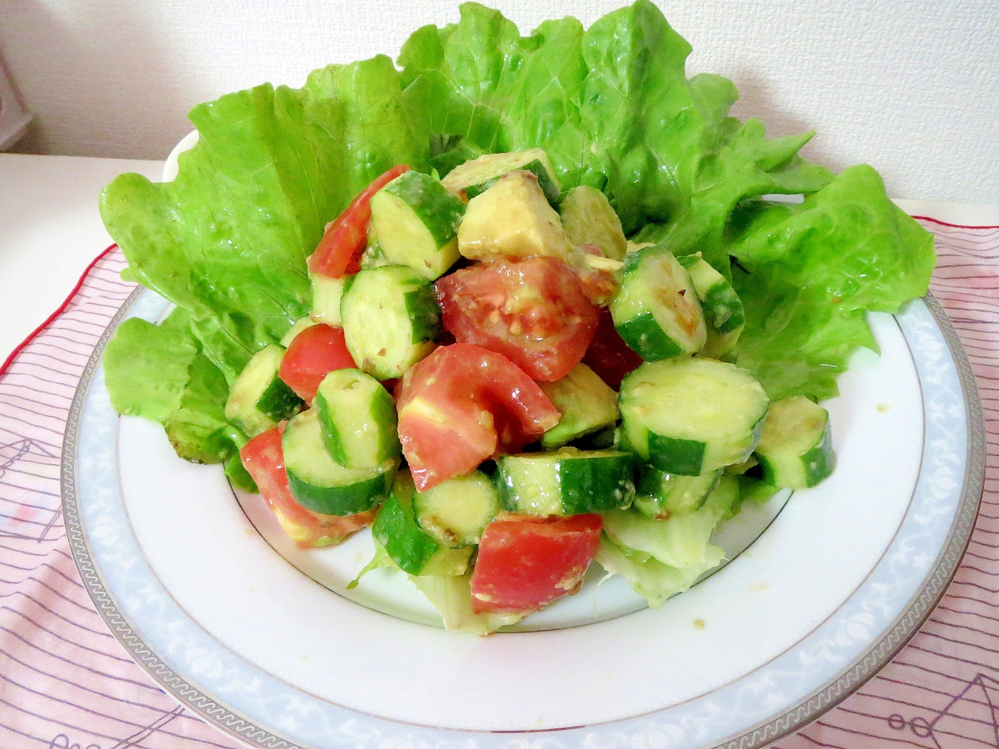 キュウリとアボカドのサラダのレシピ