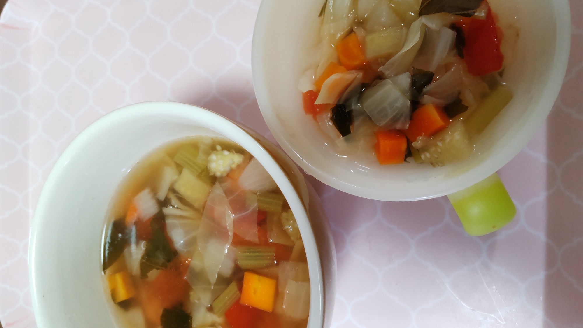 野菜たっぷりコンソメスープ 離乳食 取り分け レシピ 作り方 By しゅーきち 楽天レシピ
