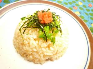 焦がし醤油の明太子バターライス♪