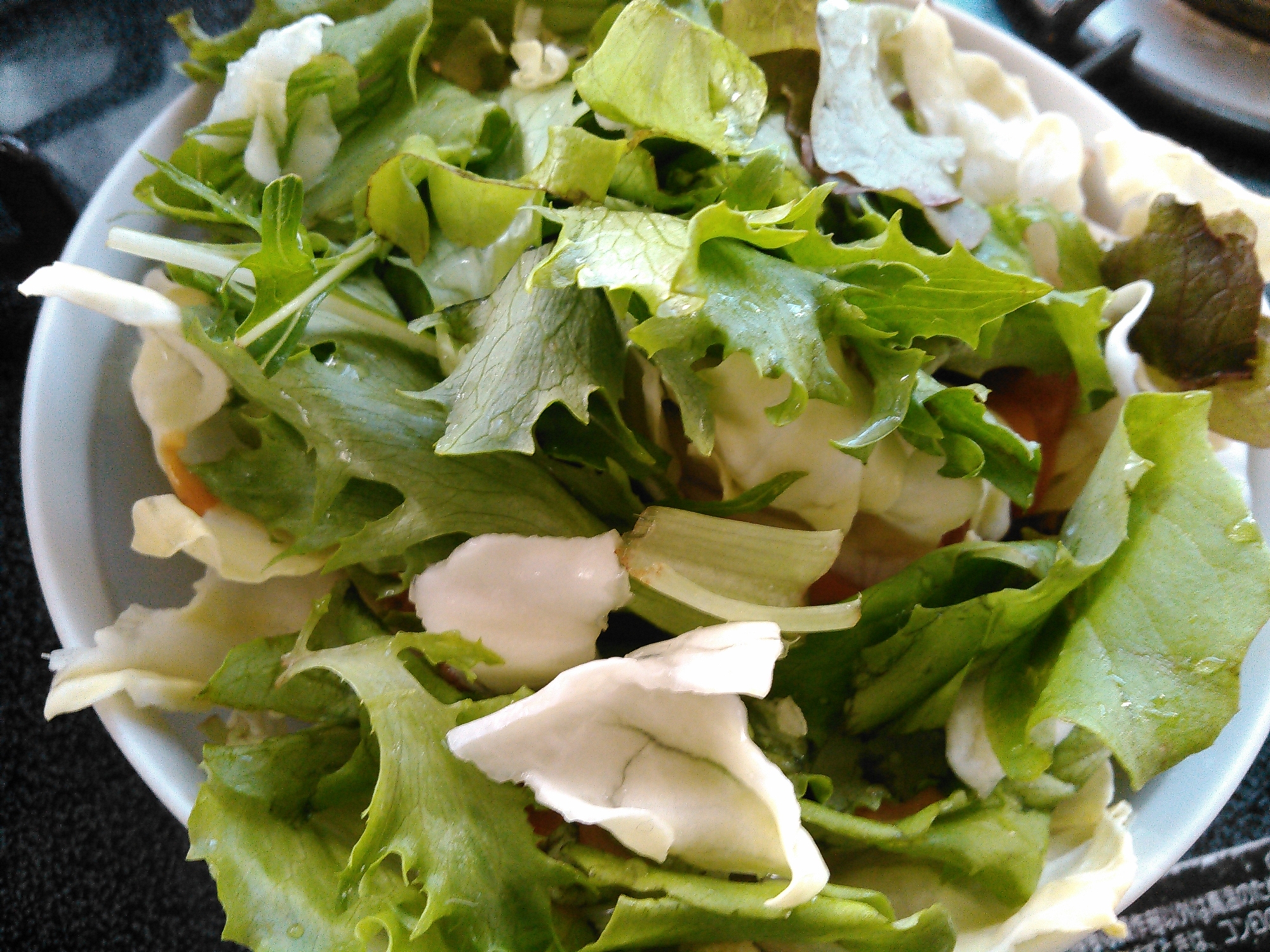 水菜とキャベツのサラダ