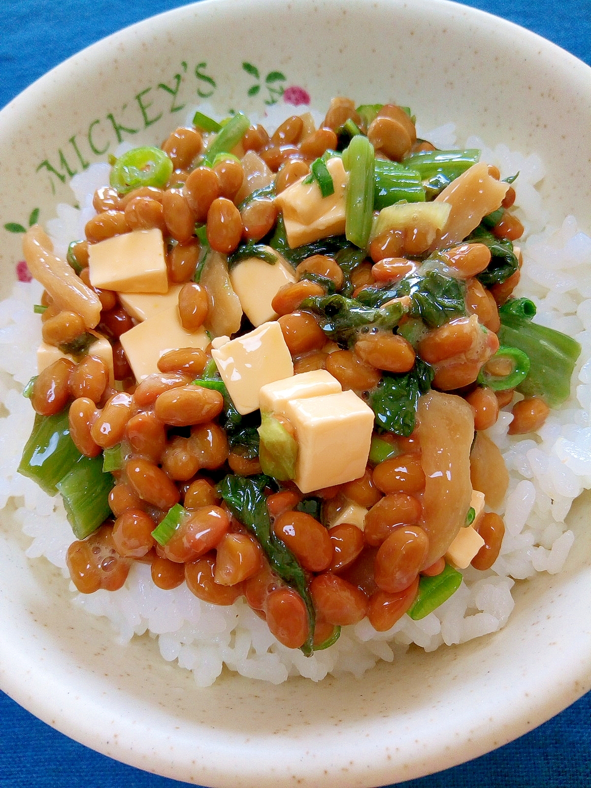 納豆の食べ方-野沢菜＆チーズ♪