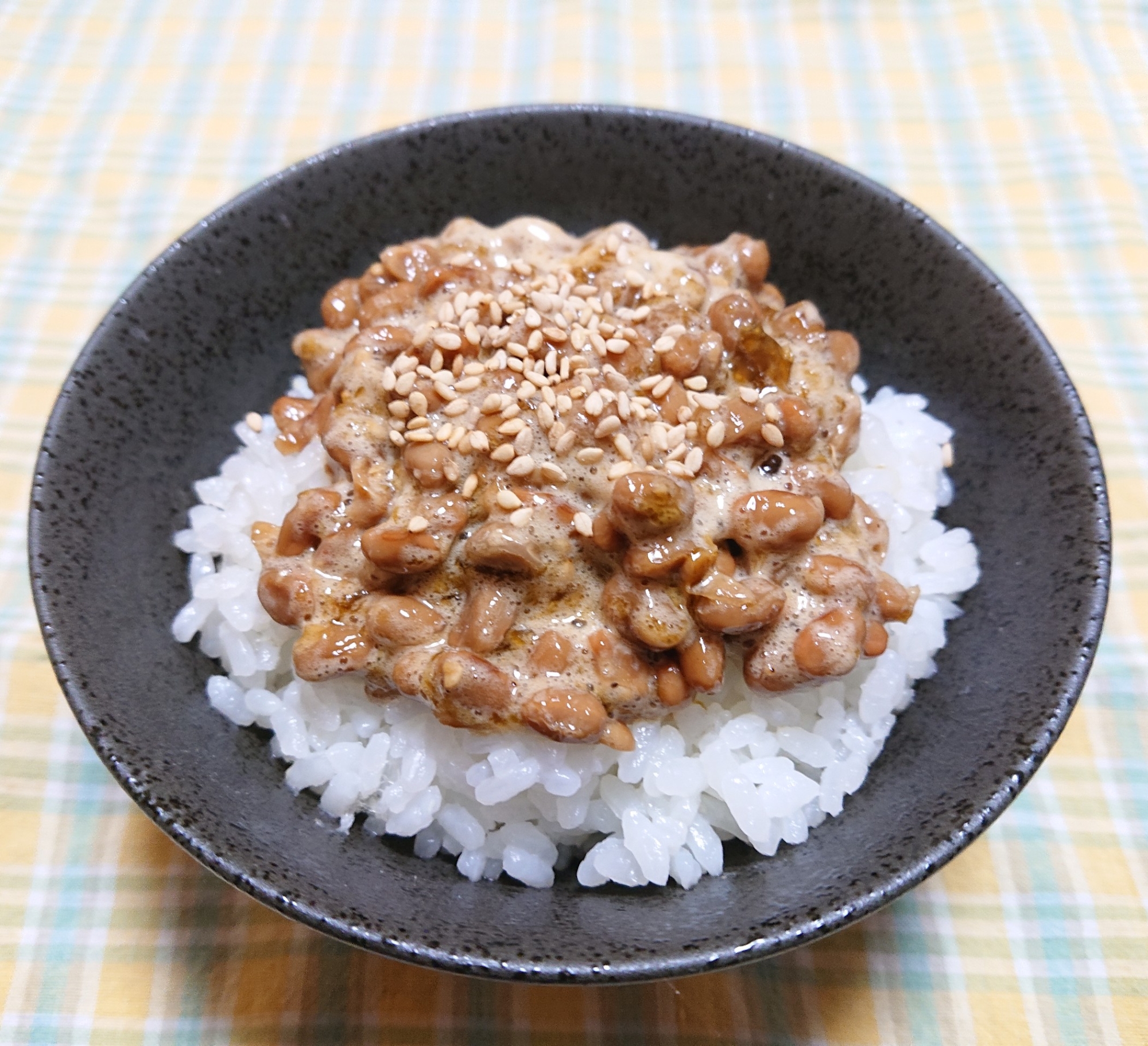 美容&育毛☆ゴマ海苔納豆ご飯