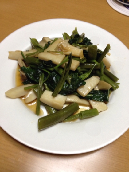 空芯菜とエリンギのソテー