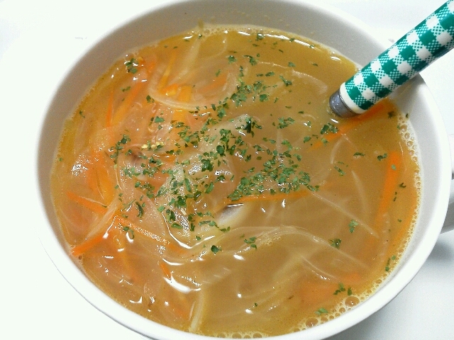 玉ねぎたっぷり中華スープ