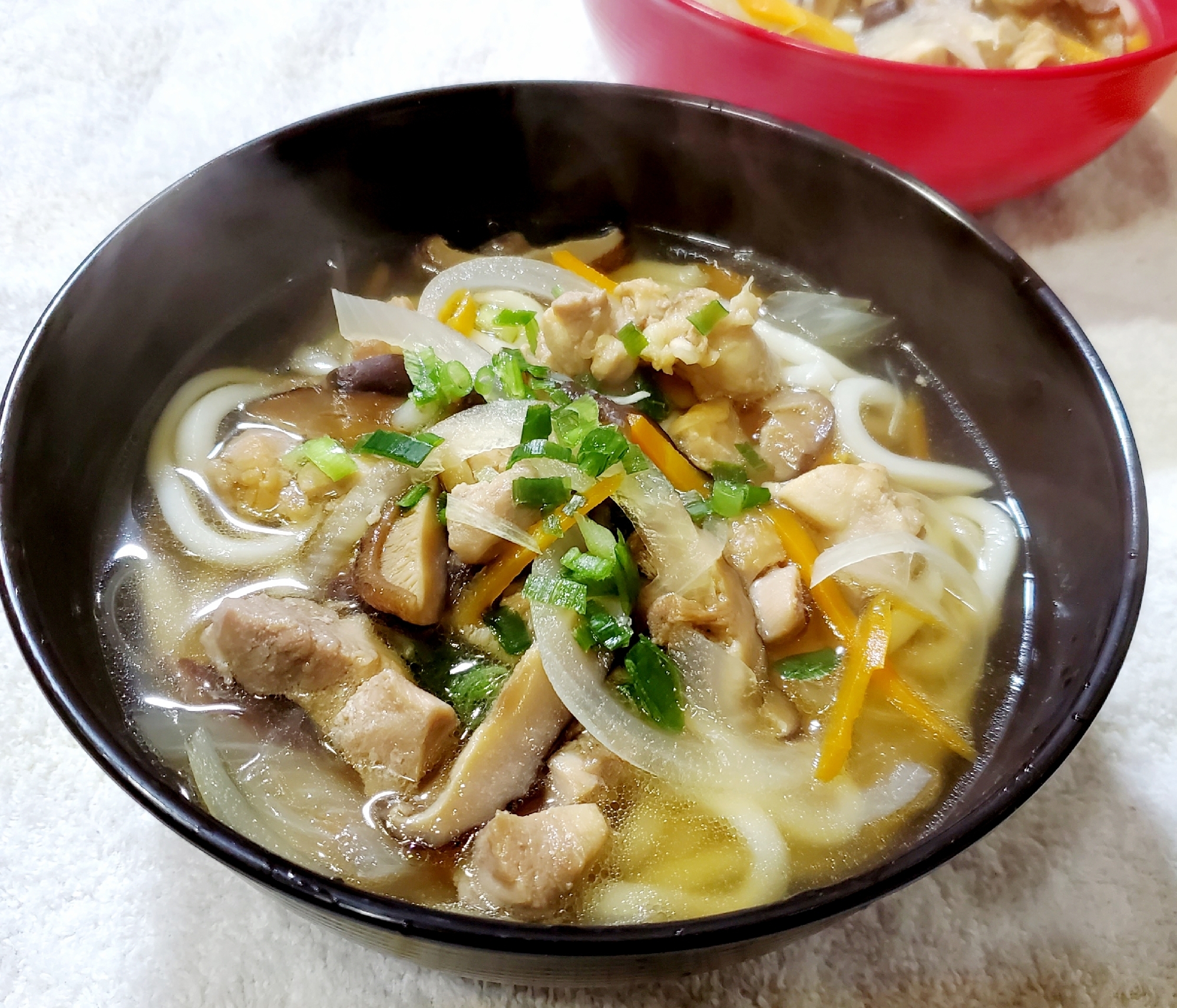 味染み椎茸とかしわのうどん