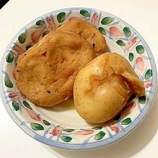 新じゃがとがんもの煮物