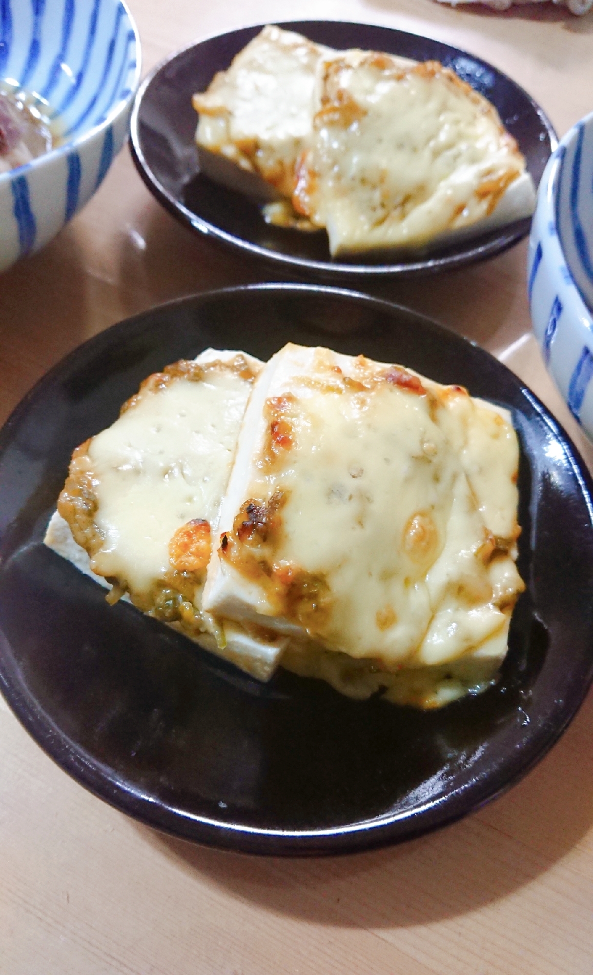 【オーブンで！】豆腐のねぎみそチーズ焼き♪