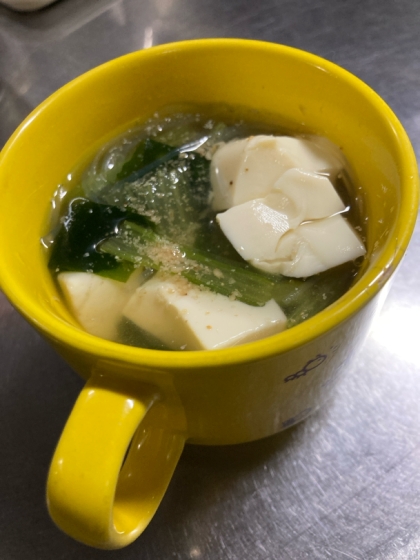 お手軽☆豆腐わかめ春雨スープ