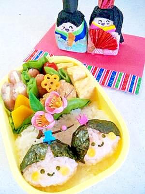 簡単キャラ弁☆ひな祭り弁当