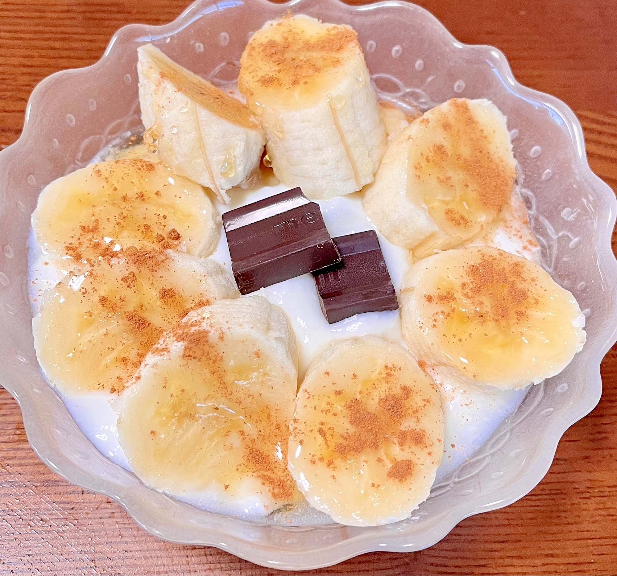 バナナとチョコのヨーグルト