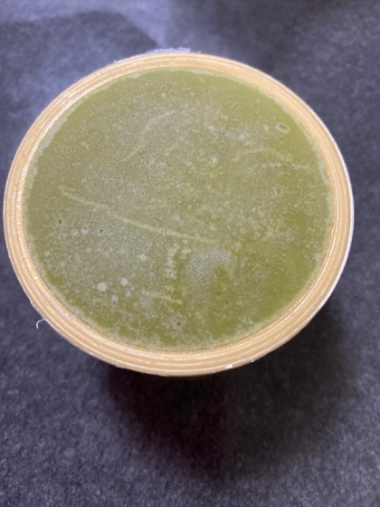 豆腐で抹茶アイス！あんこ添え♪