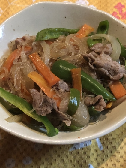 豚肉と春雨のオイスターソース炒め煮