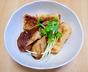 しいたけと油揚げの焼き物