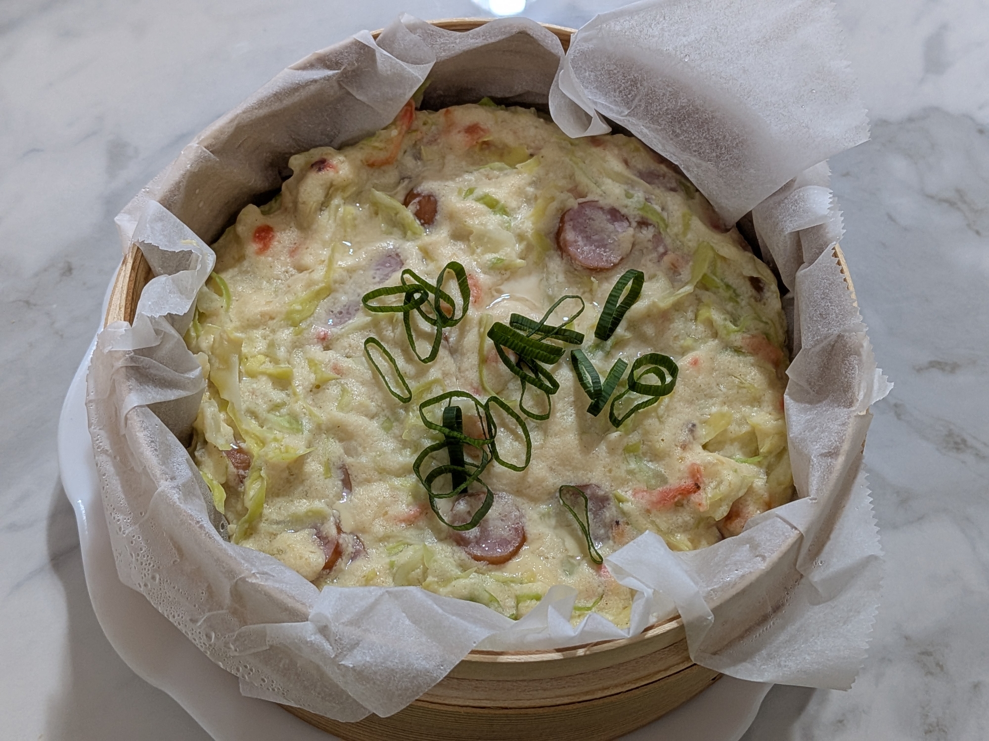 セイロDe〜キャベツ✱ウインナー✱干しエビ蒸し