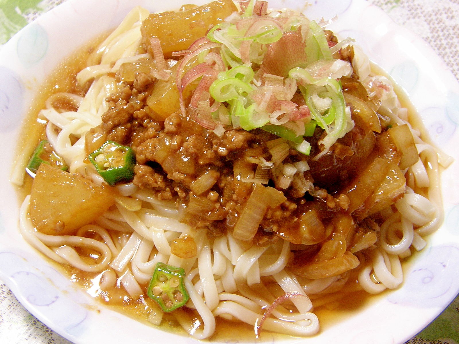 合せ調味料で簡単！旨い！・・・肉味噌うどん